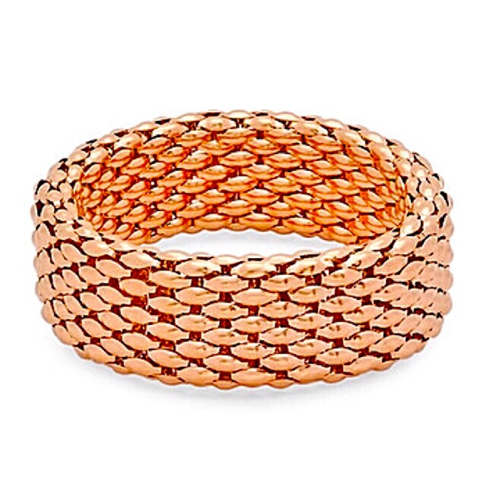 18kt Rose Gold-Plated Stretch Bracelet